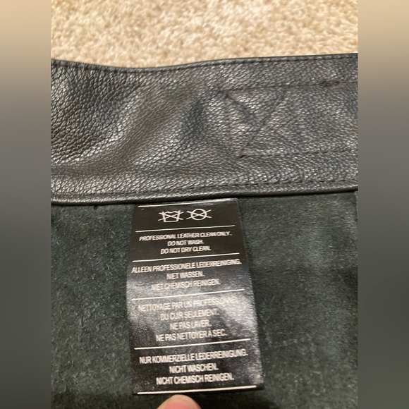 Men Harley Davidson genuine leather black chap riding pant size l - Picture 4 of 4